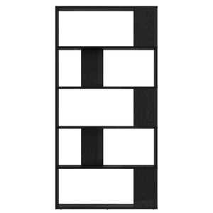 Schwarzes Bücherregal Eichen-Optik