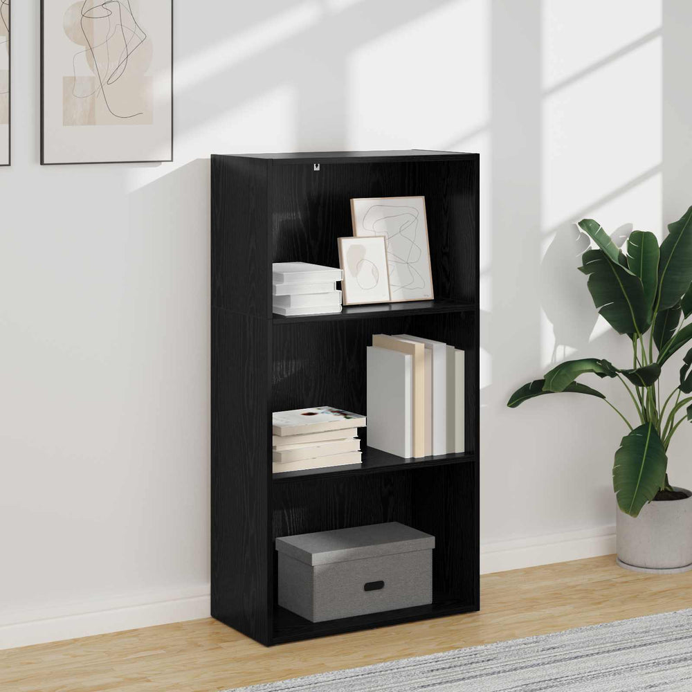 Bücherregal Schwarz Eiche 60x114 cm