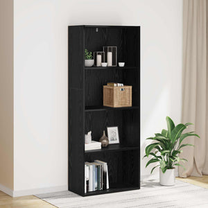 Freistehendes Bücherregal, Schwarz Eiche, 60x30x151,5 cm