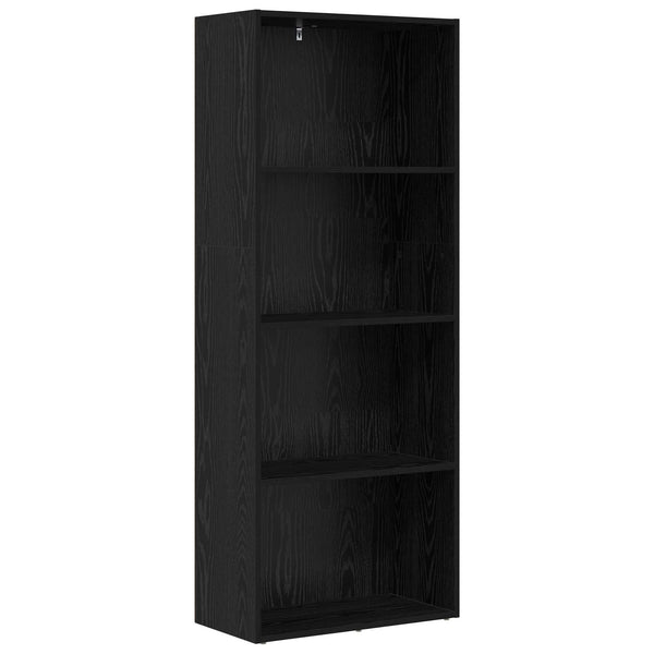 Freistehendes Bücherregal, Schwarz Eiche, 60x30x151,5 cm