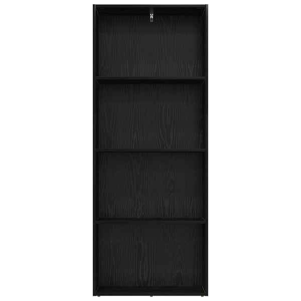 Freistehendes Bücherregal, Schwarz Eiche, 60x30x151,5 cm