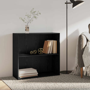 Bücherregal Schwarz Eichen-Optik