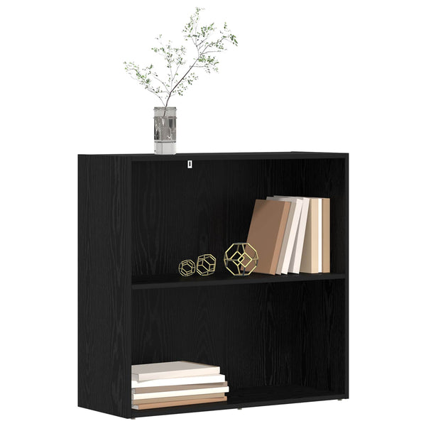 Bücherregal Schwarz Eichen-Optik
