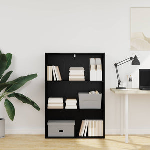 Bücherregal Schwarz Eichen-Optik