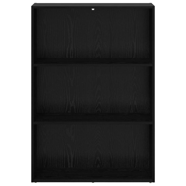 Bücherregal Schwarz Eichen-Optik