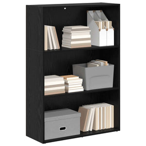 Bücherregal Schwarz Eichen-Optik