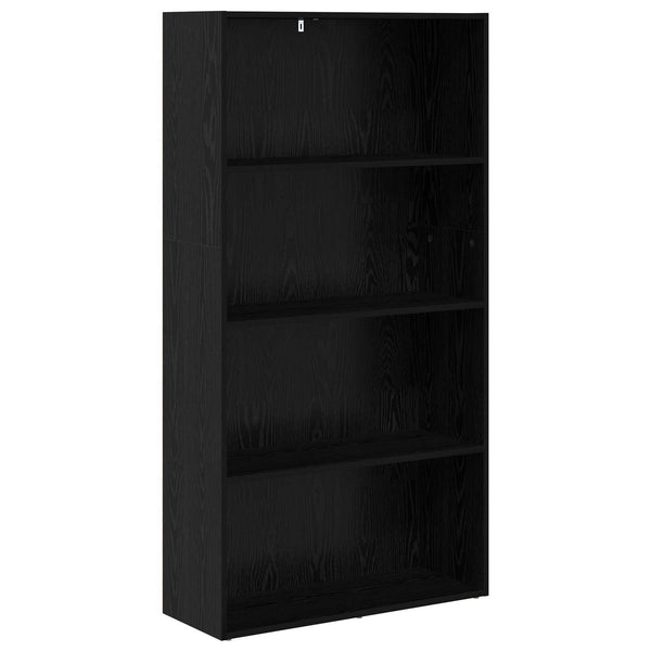 Freistehendes Bücherregal Schwarz Eiche 80x30x152cm