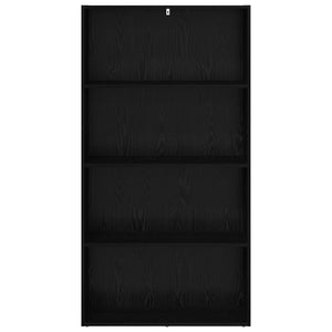 Freistehendes Bücherregal Schwarz Eiche 80x30x152cm