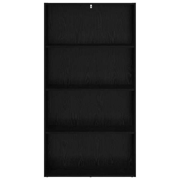 Freistehendes Bücherregal Schwarz Eiche 80x30x152cm