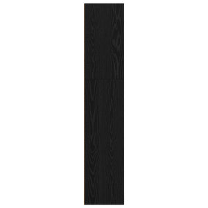 Freistehendes Bücherregal Schwarz Eiche 80x30x152cm