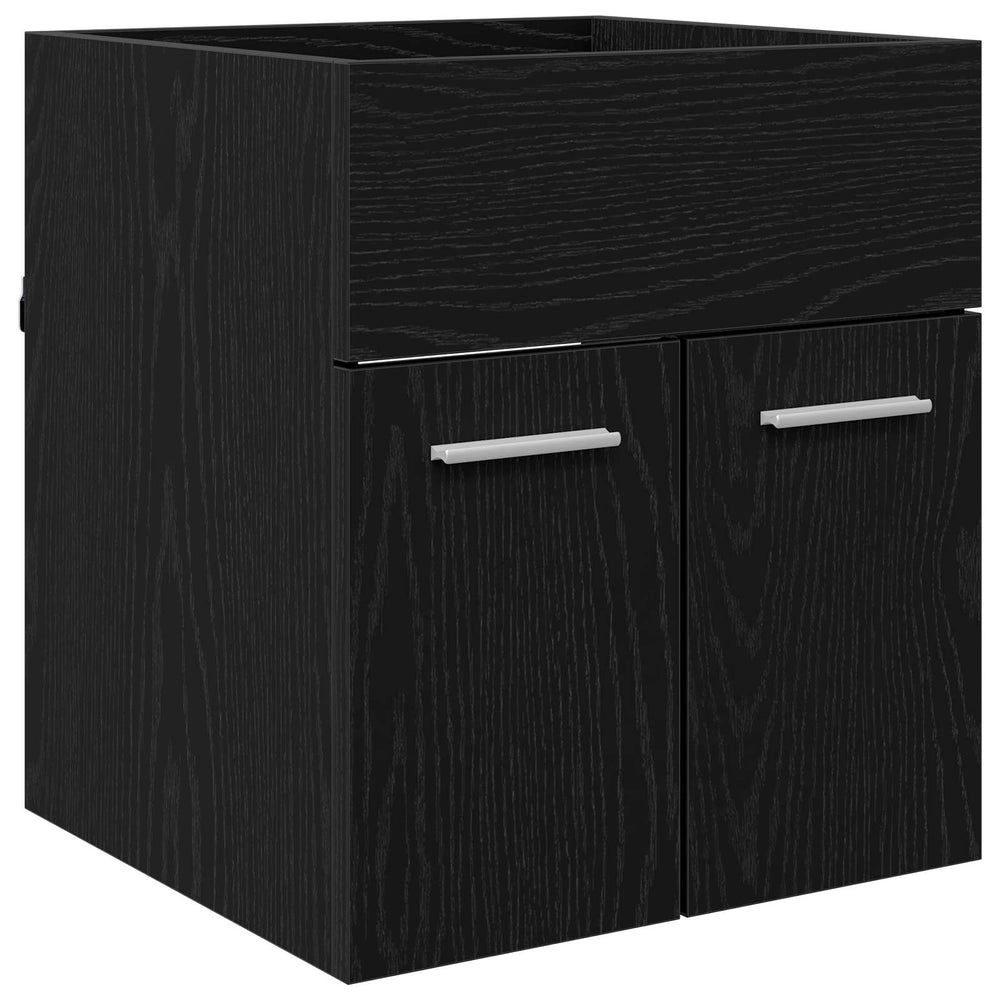 Waschbeckenunterschrank Schwarz Eichen-Optik 41cm
