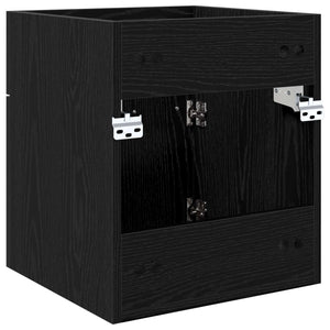 Waschbeckenunterschrank Schwarz Eichen-Optik 41cm