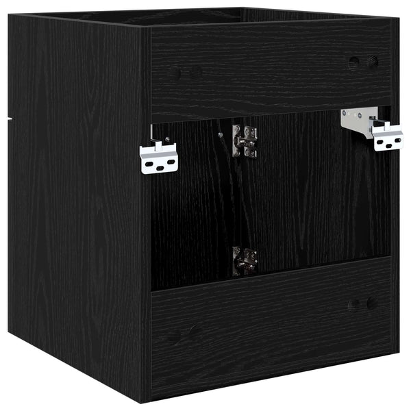 Waschbeckenunterschrank Schwarz Eichen-Optik 41cm