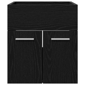 Waschbeckenunterschrank Schwarz Eichen-Optik 41cm