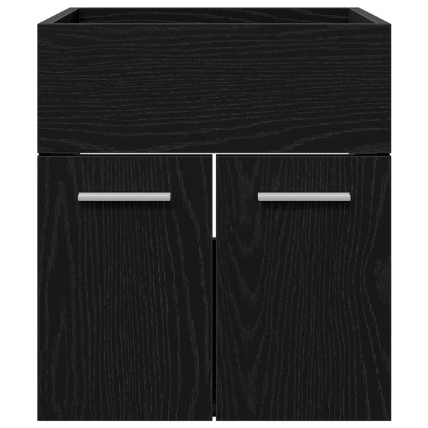 Waschbeckenunterschrank Schwarz Eichen-Optik 41cm
