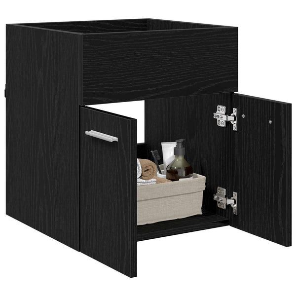 Waschbeckenunterschrank Schwarz Eichen-Optik 41cm
