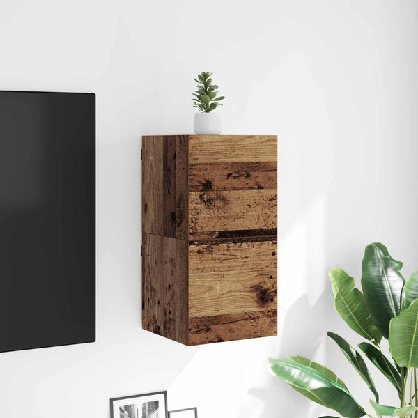 Wandmontiertes TV-Regal Altholz 30,5 cm