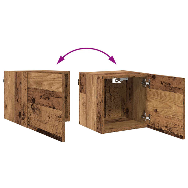 Wandmontiertes TV-Regal Altholz 30,5 cm