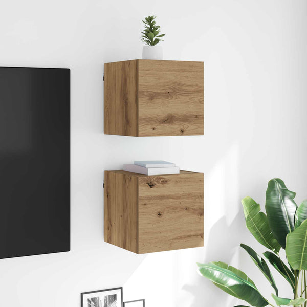 Wandmontiertes TV-Regal Artisan Eiche