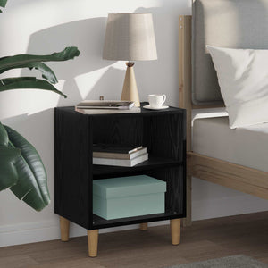 Nachtschrank Schwarz Eichenoptik 40x30x50cm