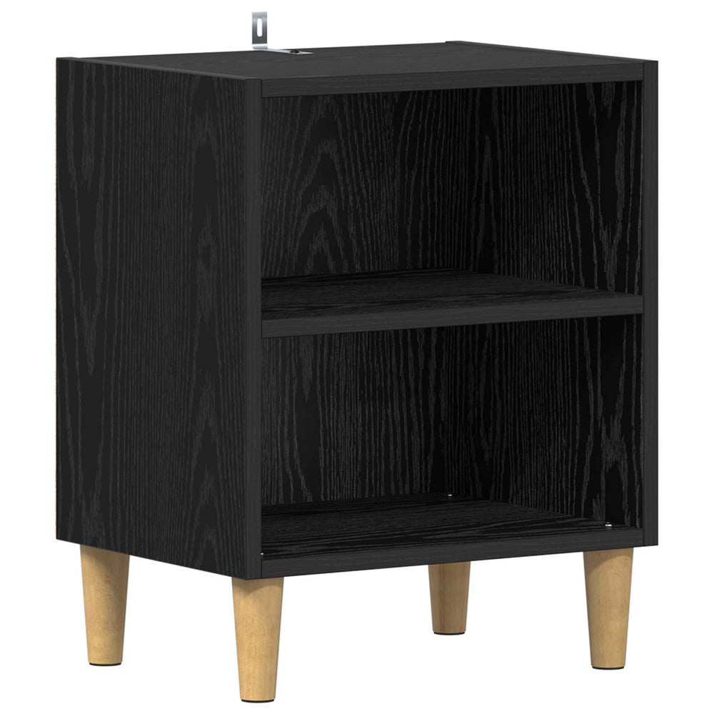 vidaXL Bedside Cabinet Black Oak Look 40 x 30 x 50 cm Engineered Wood