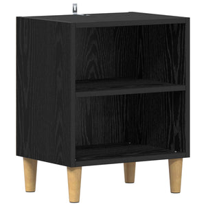 Nachtschrank Schwarz Eichenoptik 40x30x50cm