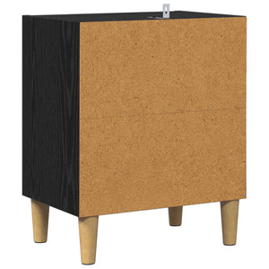 Nachtschrank Schwarz Eichenoptik 40x30x50cm