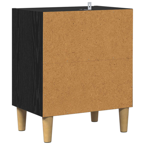 Nachtschrank Schwarz Eichenoptik 40x30x50cm