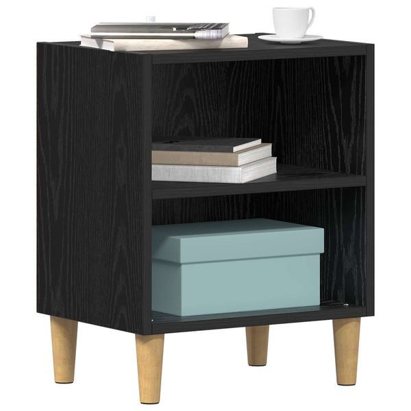 Nachtschrank Schwarz Eichenoptik 40x30x50cm