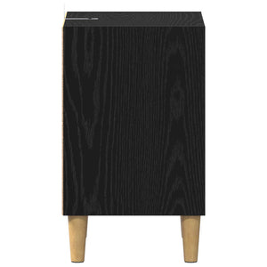 Nachtschrank Schwarz Eichenoptik 40x30x50cm