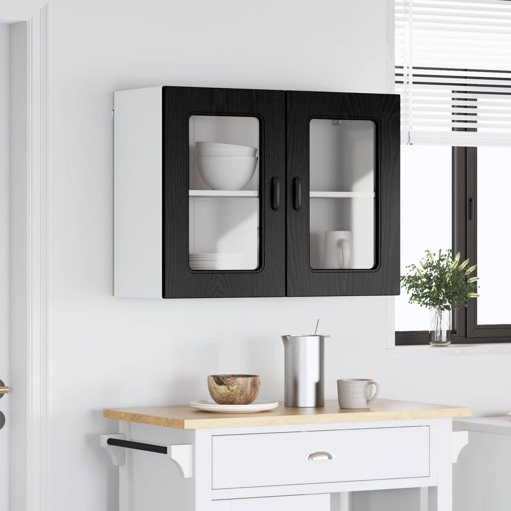 Küchenschrank Kalmar Schwarz Eiche 80cm