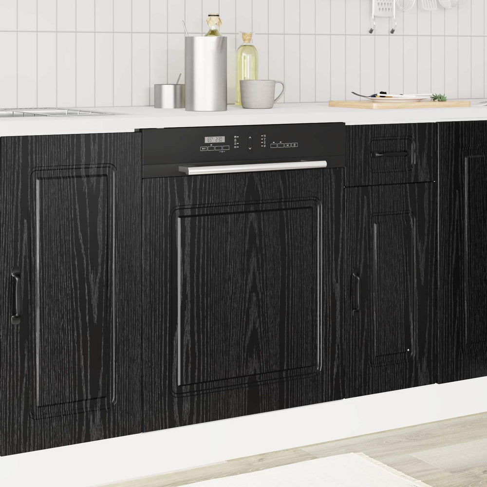 Küchenschrank Kalmar Schwarz Eiche 60 cm