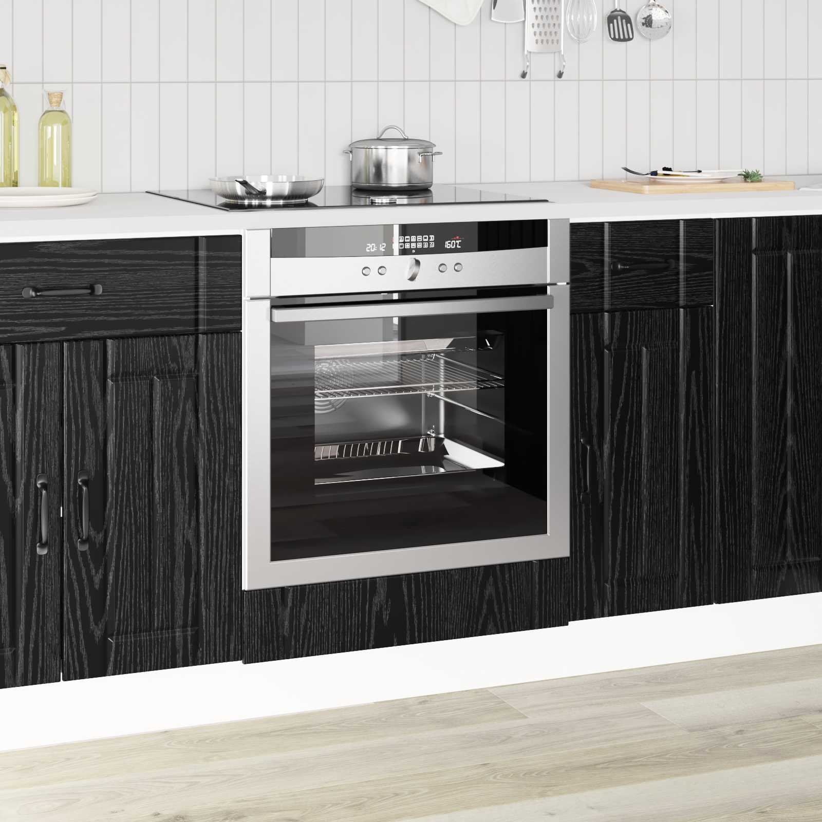 Küchenschrank Lucca Schwarze Eiche 60 cm