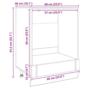 Küchenschrank Lucca Schwarze Eiche 60 cm