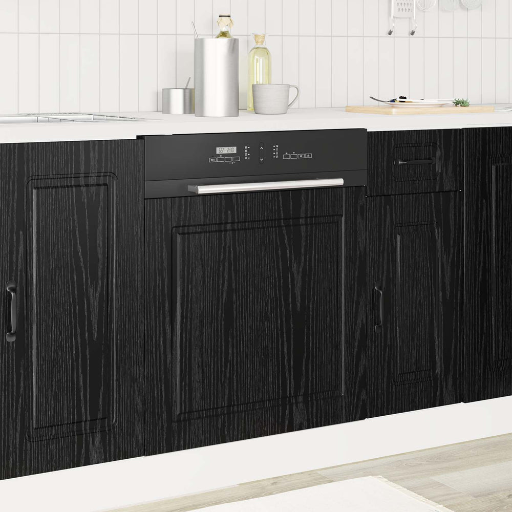 Küchenschrank Schwarz Eichen-Optik 60 cm