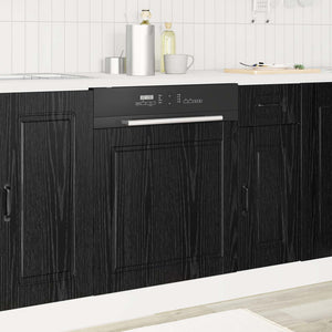 Küchenschrank Schwarz Eichen-Optik 60 cm