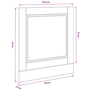 Küchenschrank Schwarz Eichen-Optik 60 cm
