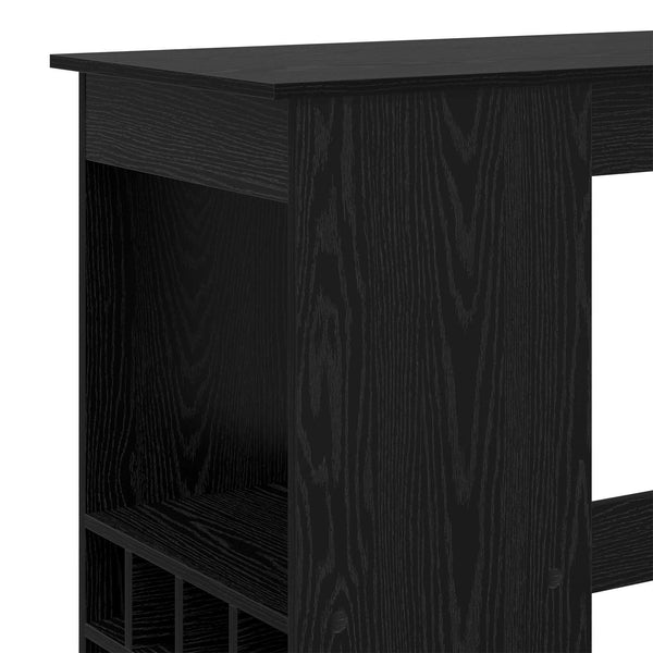 Bartisch mit Regal, Schwarz Eiche