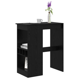 Bartisch mit Regal, Schwarz Eiche