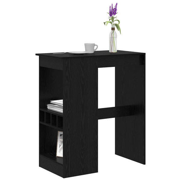 Bartisch mit Regal, Schwarz Eiche