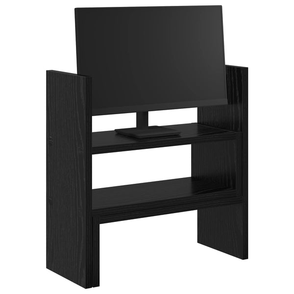 Monitorständer Schreibtisch Schwarz Eiche