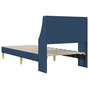Bettrahmen Blau 100x200 cm mit Kopfteil