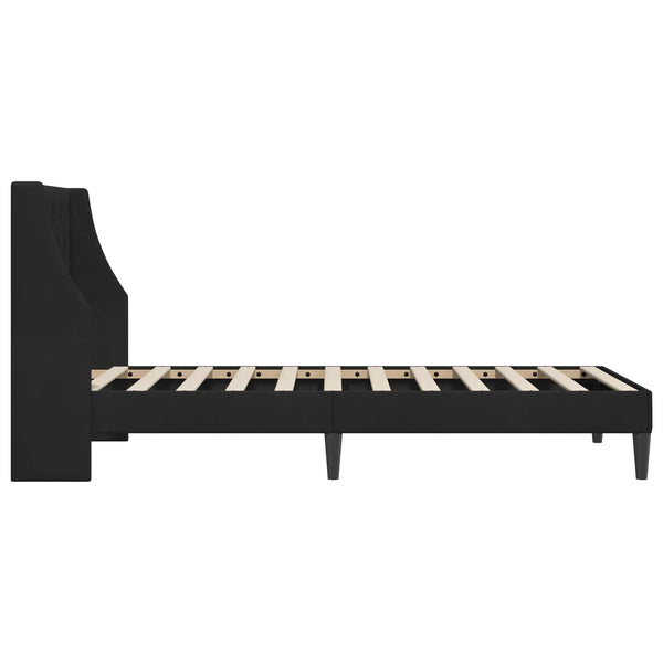 Schwarzes Samt Bettgestell 90x200 cm