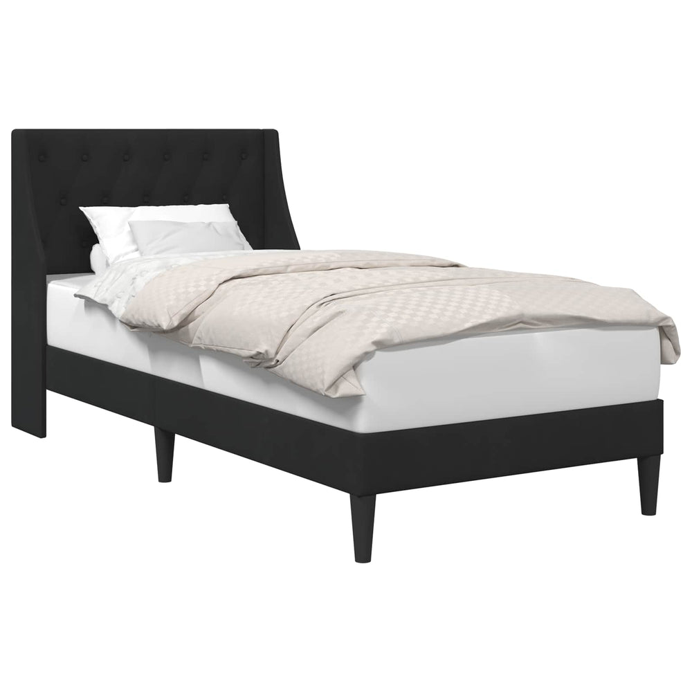 Schwarzes Samt Bettgestell 100x200 cm