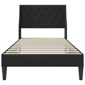 Schwarzes Samt Bettgestell 100x200 cm