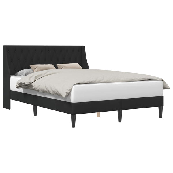 Schwarzes Samt Bettgestell 120x190 cm