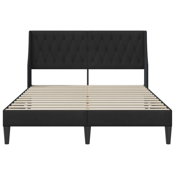 Schwarzes Samt Bettgestell 120x190 cm