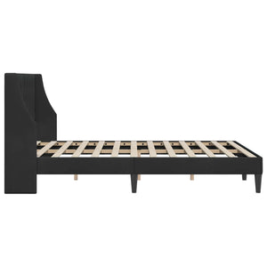 Schwarzes Samt Bettgestell 120x190 cm