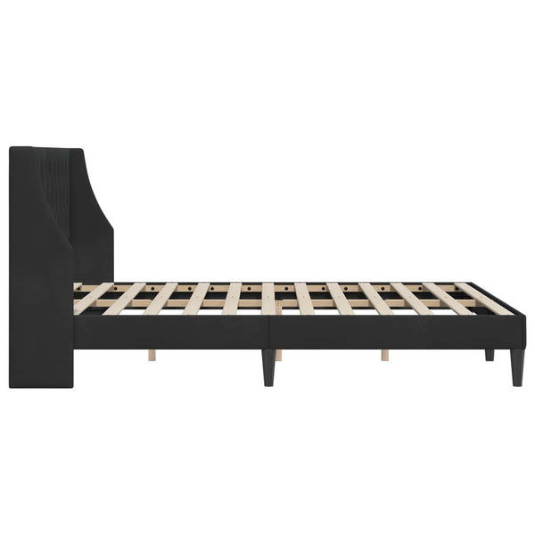 Schwarzes Samt Bettgestell 120x190 cm