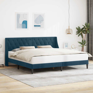 Bettrahmen Blau Samt 180x200 cm